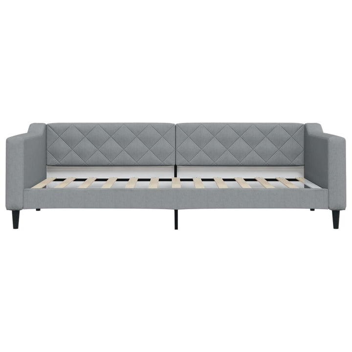 daybed med udtræk 90x200 cm stof lysegrå