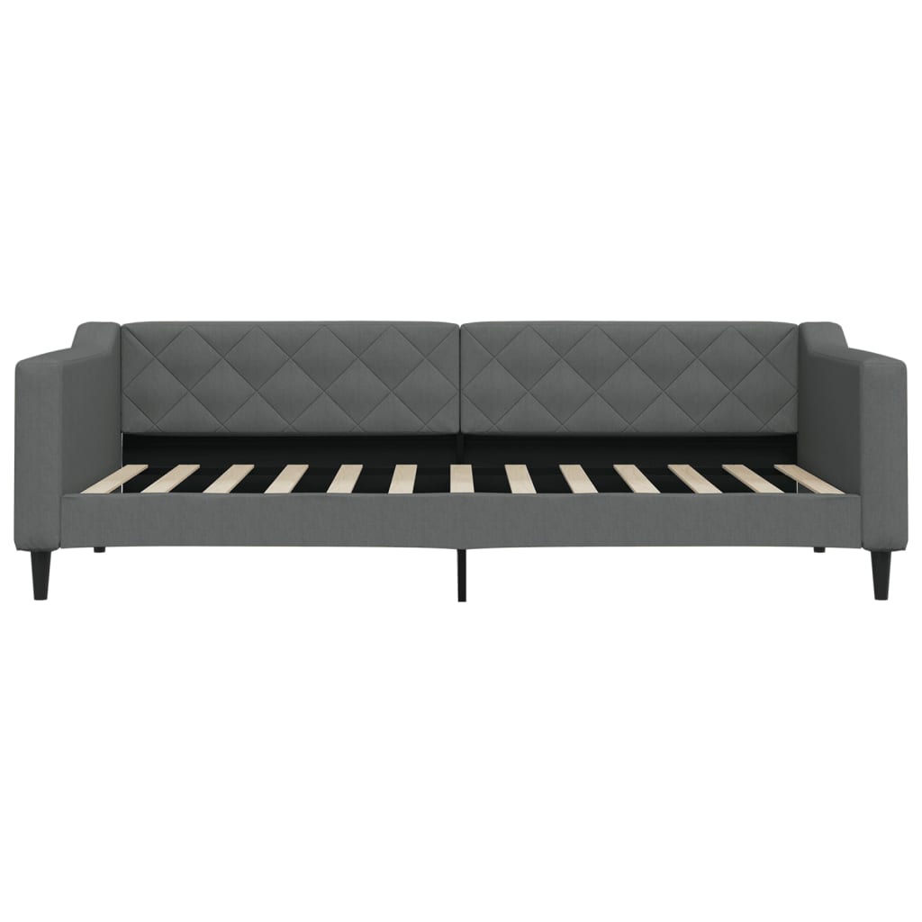 daybed med udtræk 90x200 cm stof mørkegrå