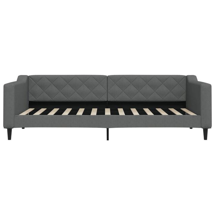 daybed med udtræk 90x200 cm stof mørkegrå