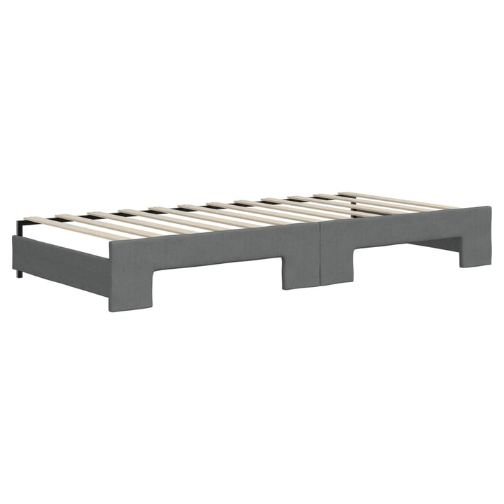 daybed med udtræk 90x200 cm stof mørkegrå