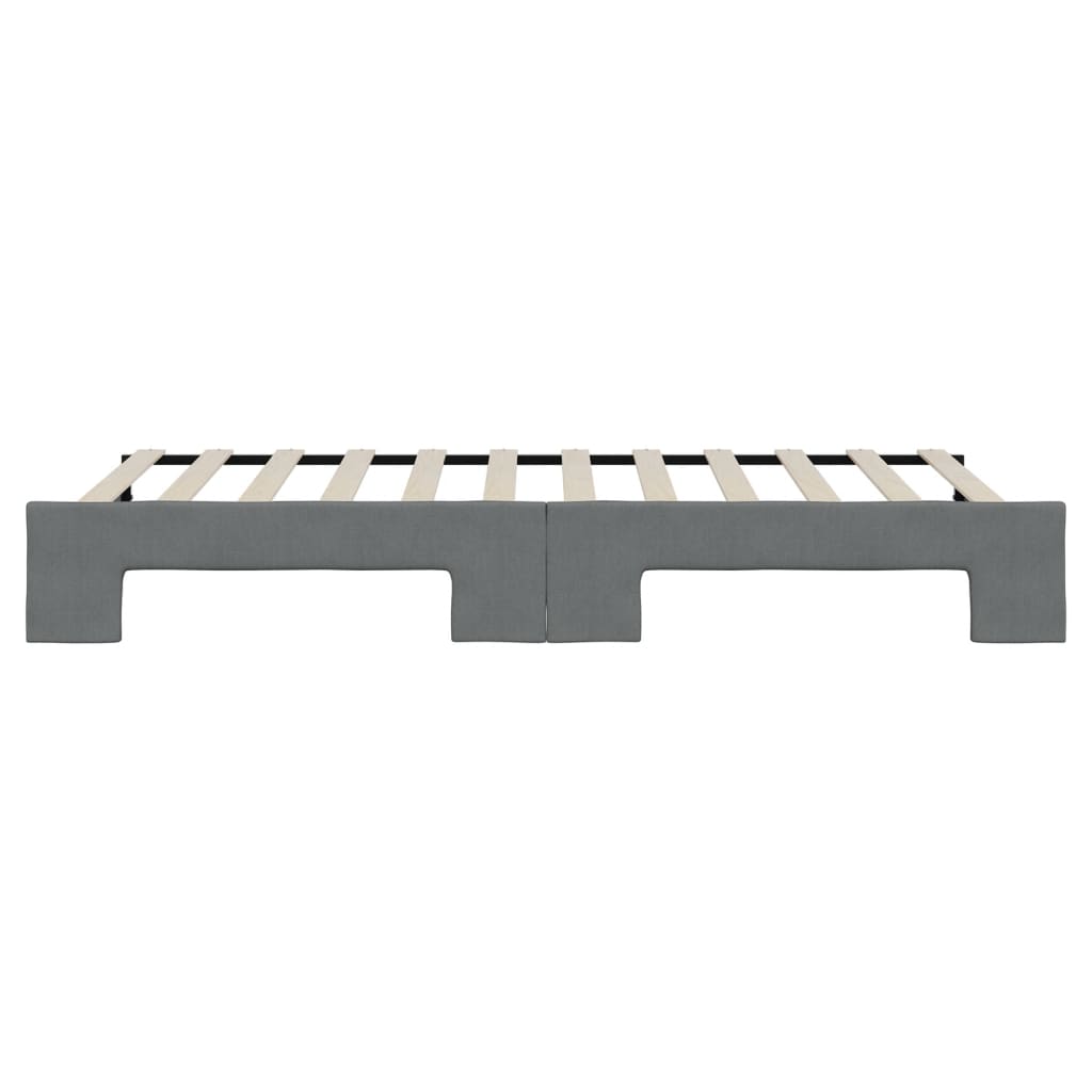 daybed med udtræk 90x200 cm stof mørkegrå