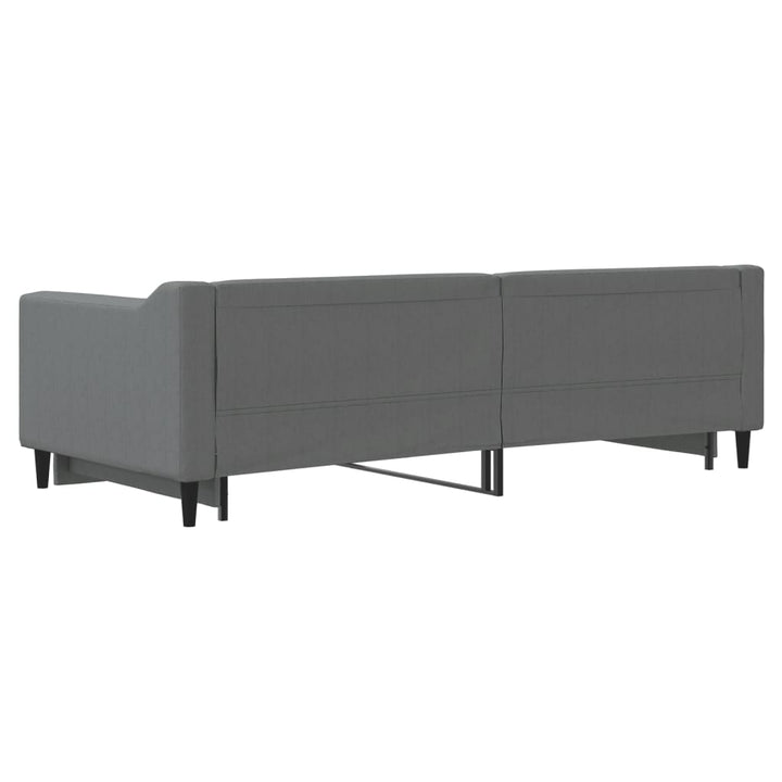 daybed med udtræk 90x200 cm stof mørkegrå