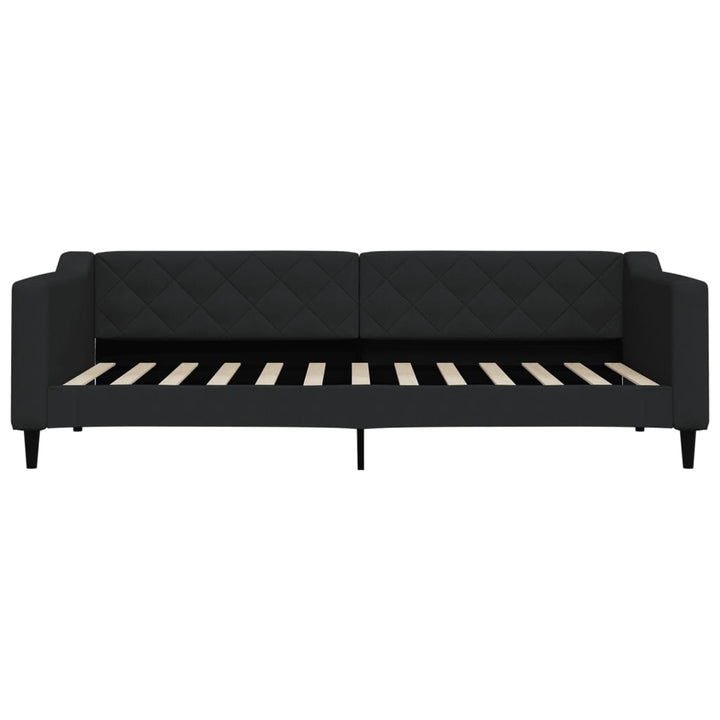 daybed med udtræk 90x200 cm stof sort