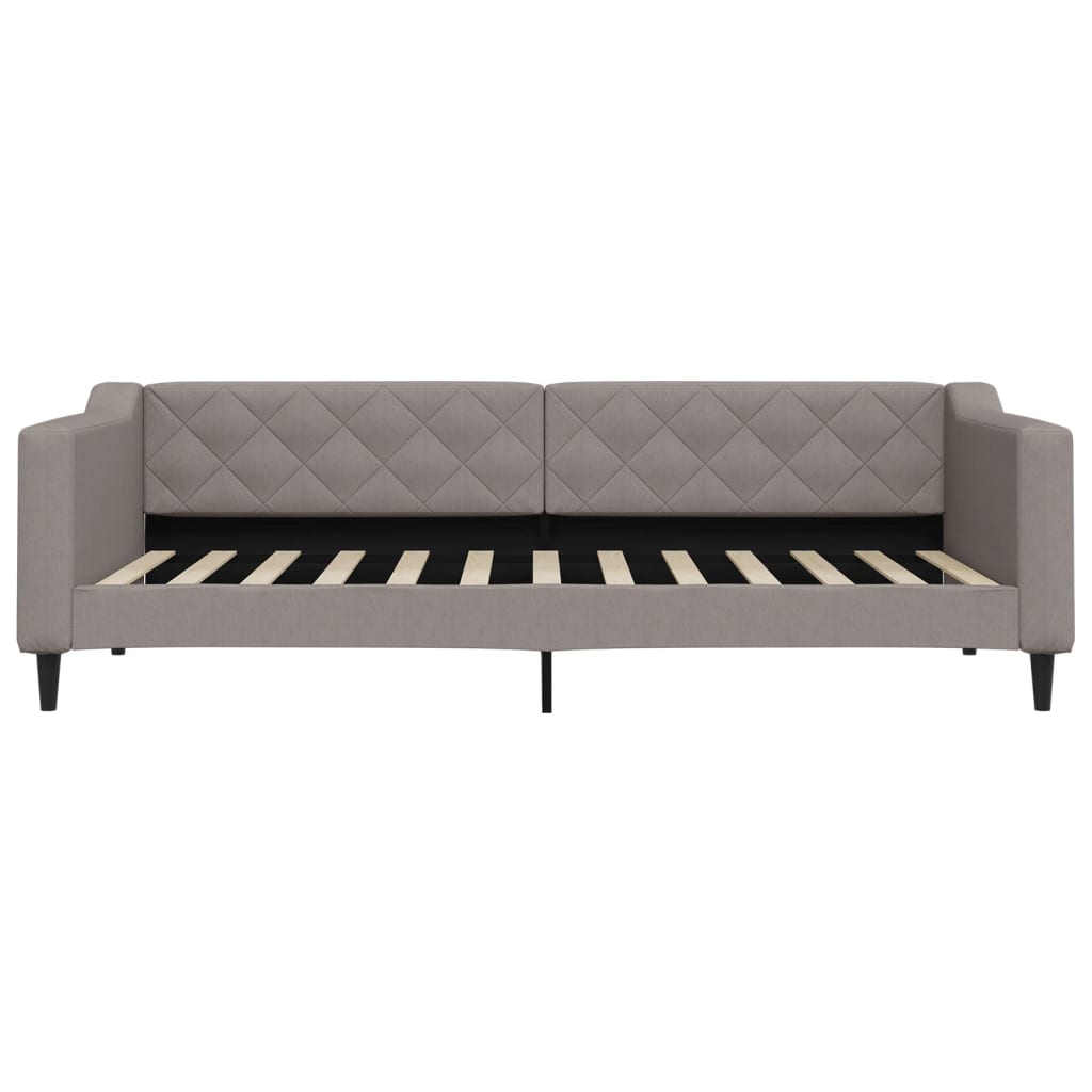 daybed med udtræk 90x200 cm stof gråbrun