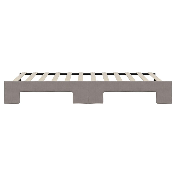 daybed med udtræk 90x200 cm stof gråbrun