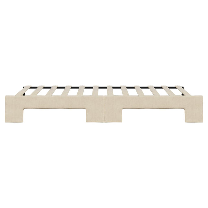 daybed med udtræk 90x200 cm stof cremefarvet