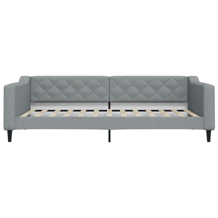daybed med udtræk 100x200 cm stof lysegrå