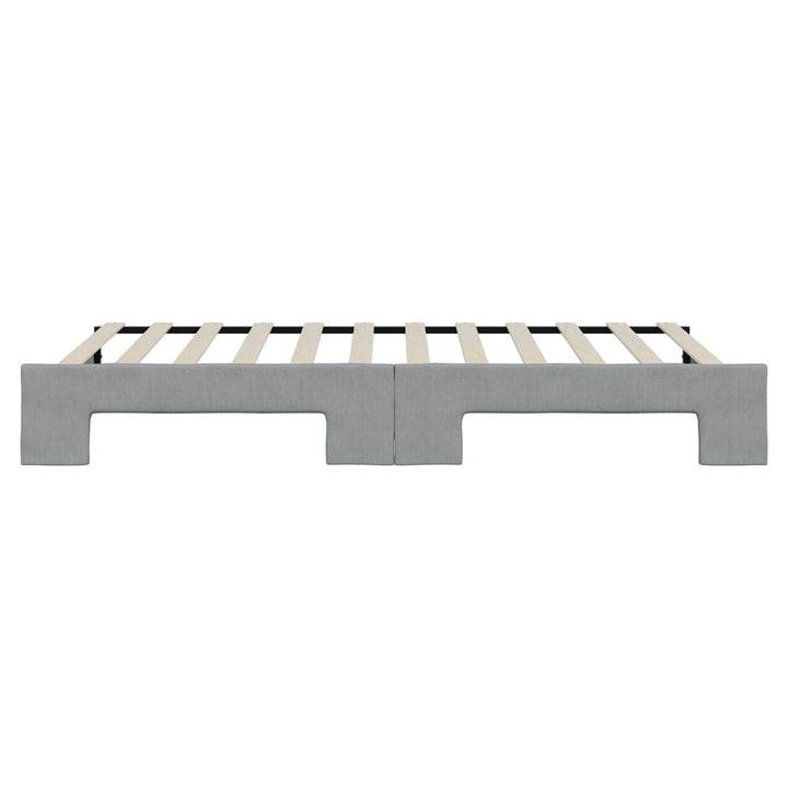 daybed med udtræk 100x200 cm stof lysegrå