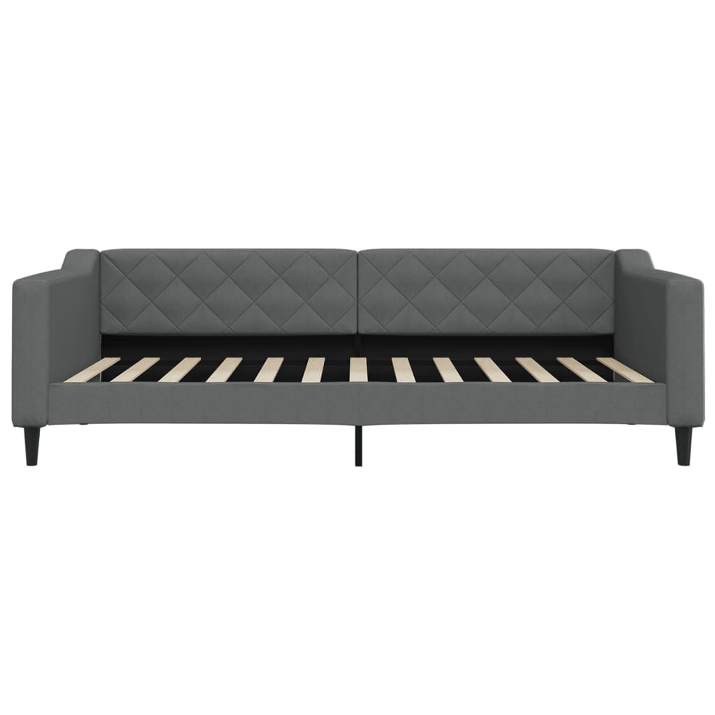 daybed med udtræk 100x200 cm stof mørkegrå