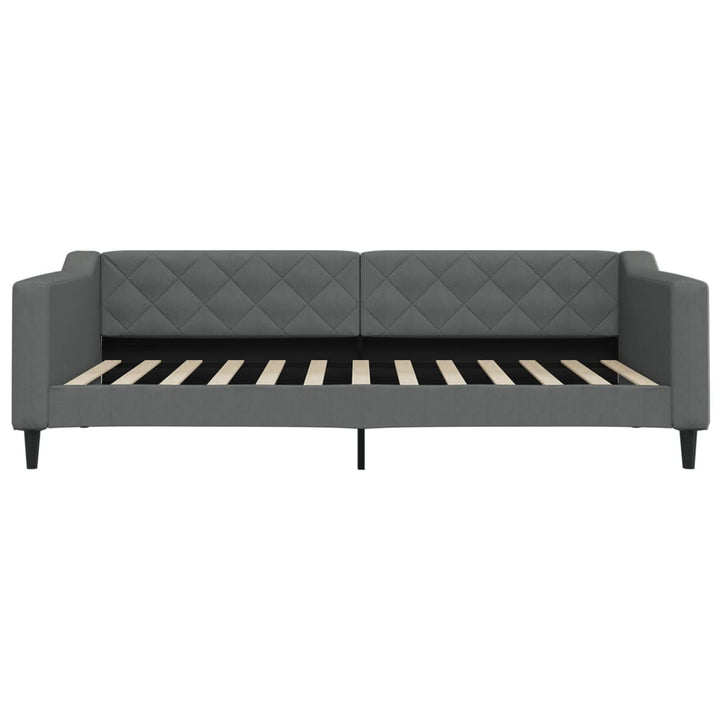 daybed med udtræk 100x200 cm stof mørkegrå