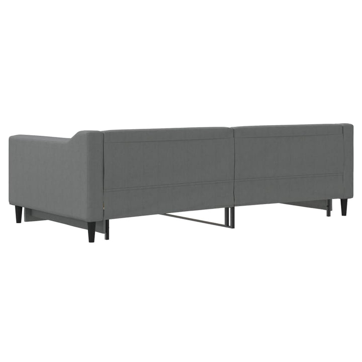 daybed med udtræk 100x200 cm stof mørkegrå