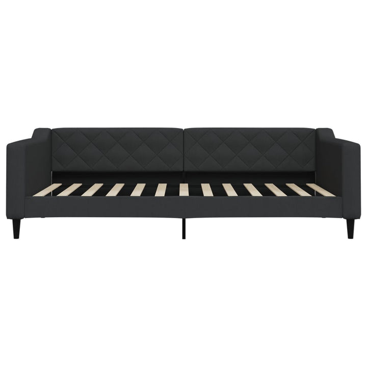 daybed med udtræk 100x200 cm stof sort