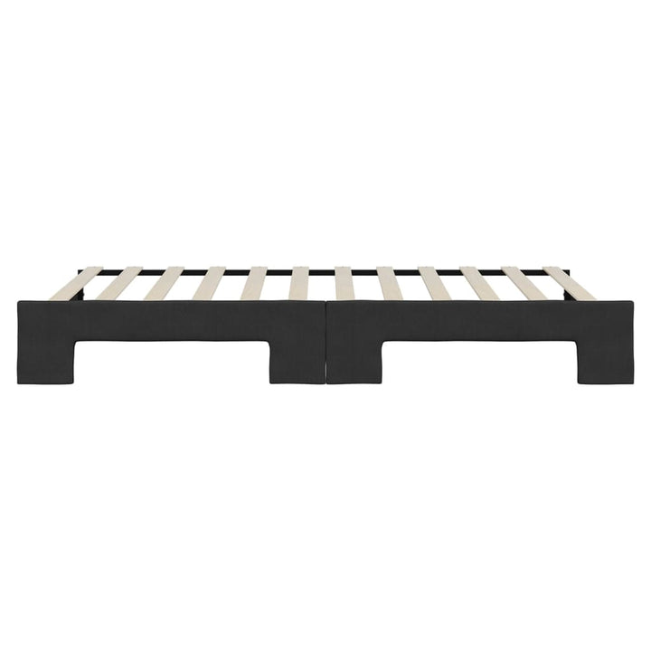 daybed med udtræk 100x200 cm stof sort