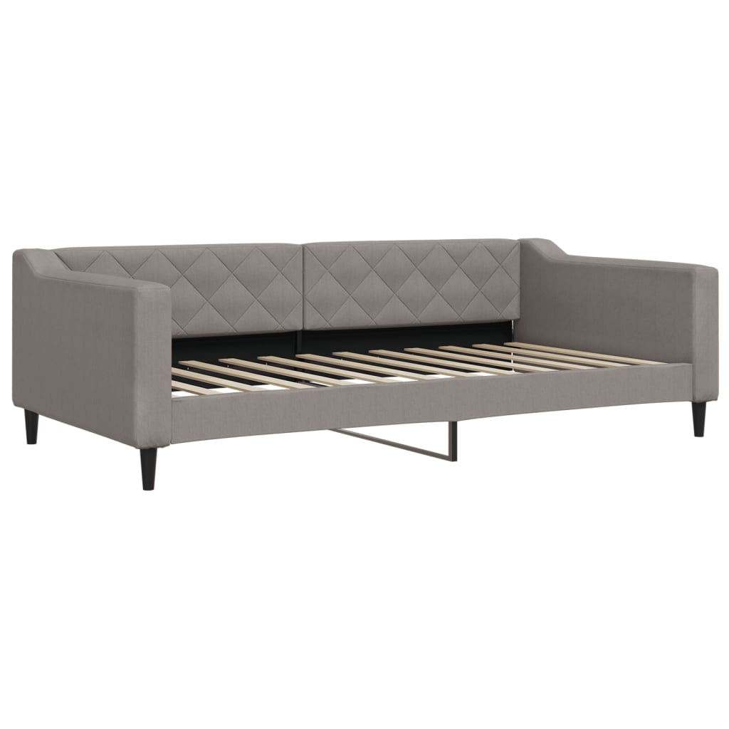 daybed med udtræk 100x200 cm stof gråbrun