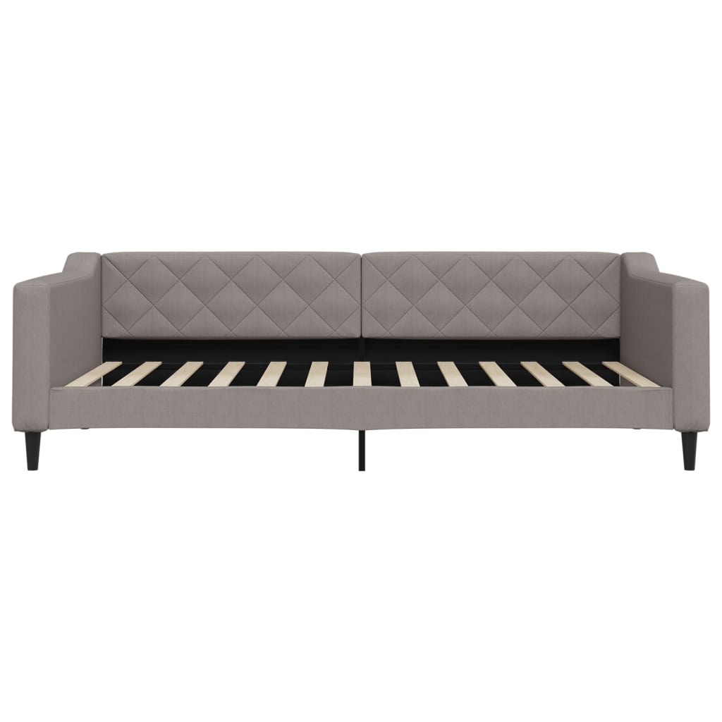 daybed med udtræk 100x200 cm stof gråbrun