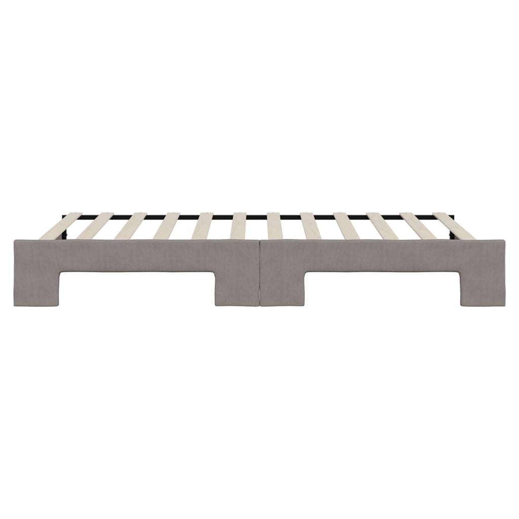daybed med udtræk 100x200 cm stof gråbrun