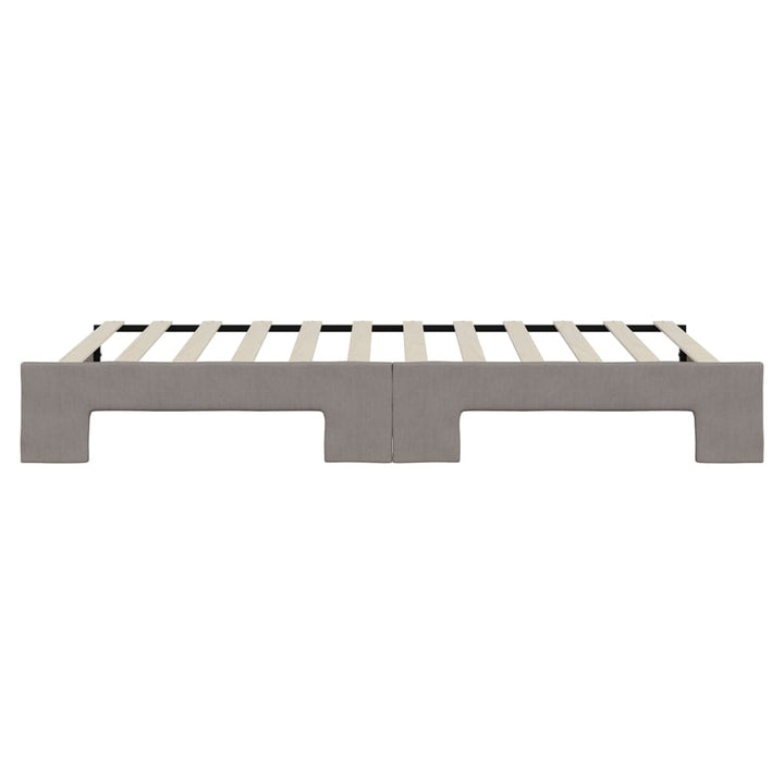 daybed med udtræk 100x200 cm stof gråbrun