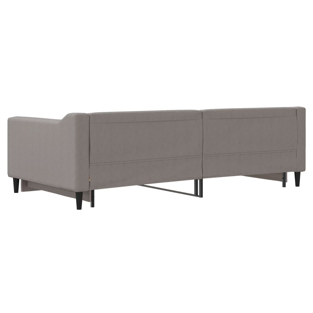 daybed med udtræk 100x200 cm stof gråbrun