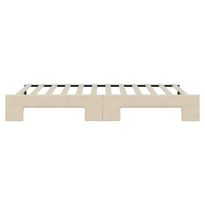 daybed med udtræk 100x200 cm stof cremefarvet