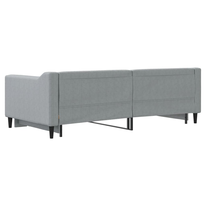 daybed med udtræk 90x190 cm stof lysegrå