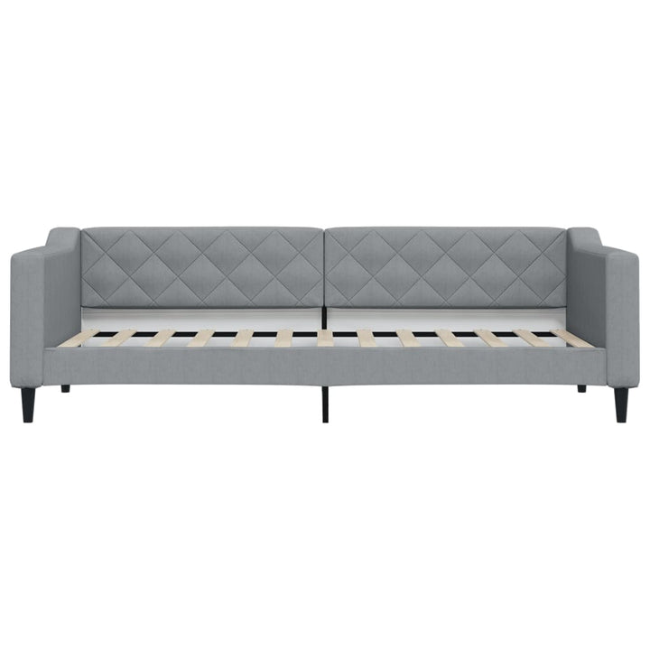 daybed med udtræk og skuffer 80x200 cm stof lysegrå