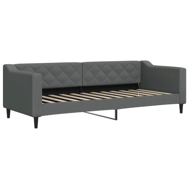 daybed med udtræk og skuffer 80x200 cm stof mørkegrå