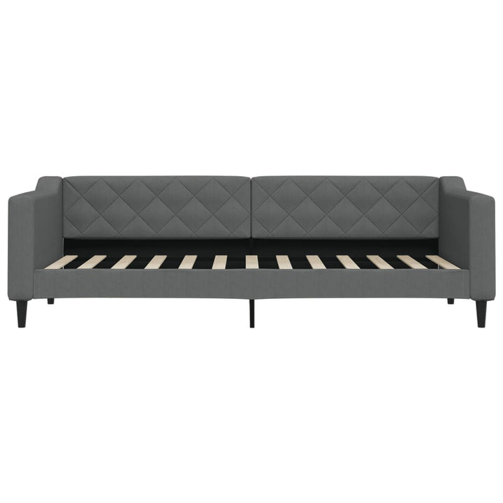 daybed med udtræk og skuffer 80x200 cm stof mørkegrå
