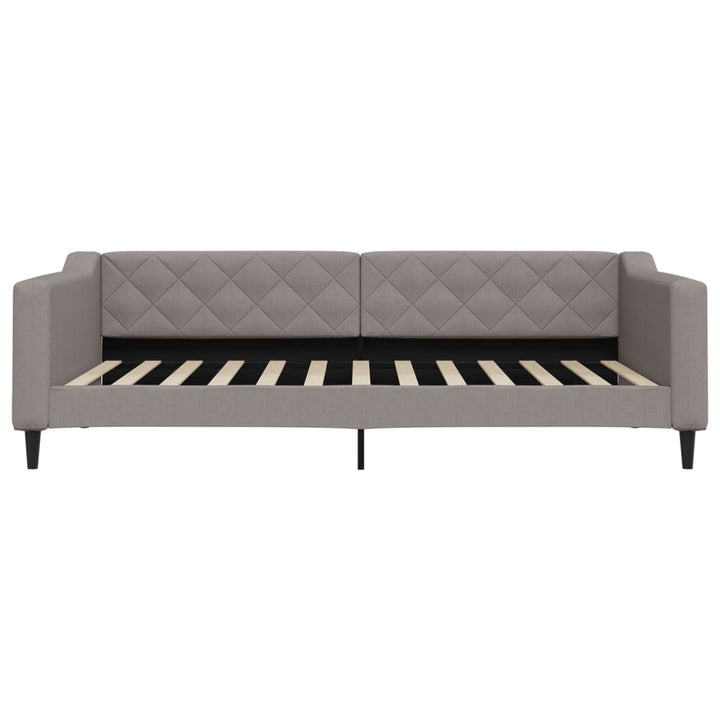 daybed med udtræk og skuffer 100x200 cm stof gråbrun