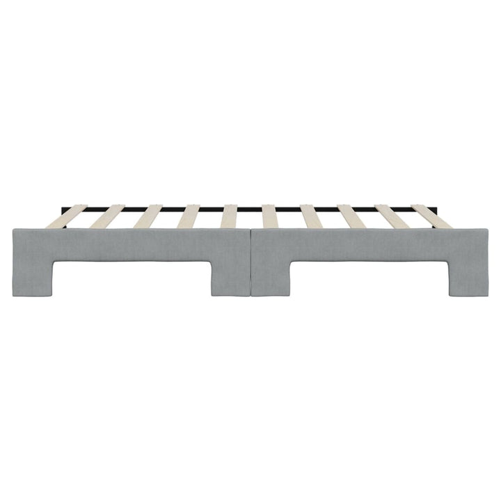 daybed med udtræk 100x190 cm stof lysegrå