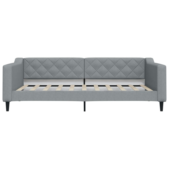 daybed med udtræk og skuffer 100x190 cm stof lysegrå