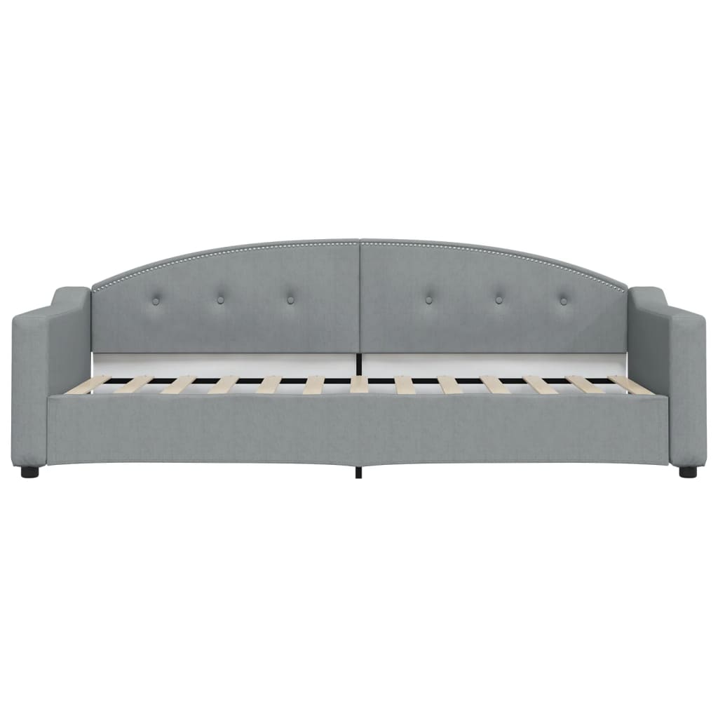 daybed med madras 80x200 cm stof lysegrå