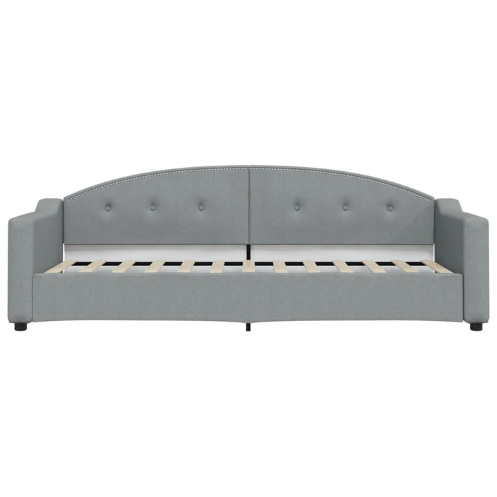 daybed med madras 80x200 cm stof lysegrå