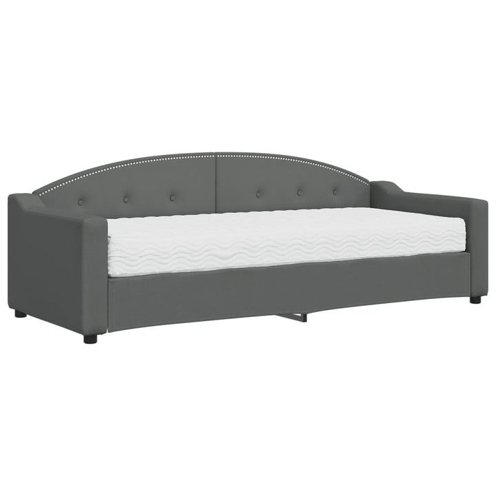 daybed med madras 80x200 cm stof mørkegrå