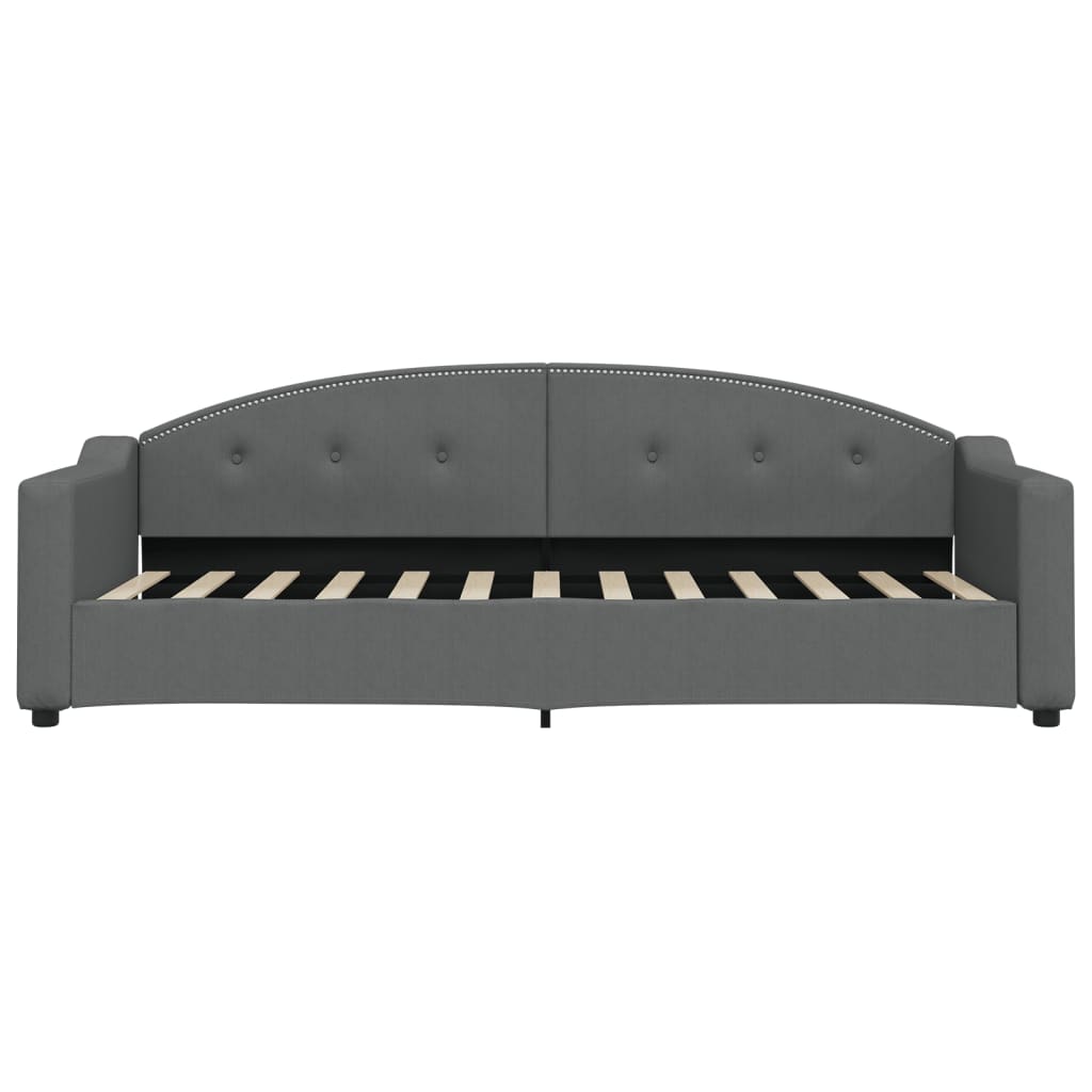 daybed med madras 80x200 cm stof mørkegrå