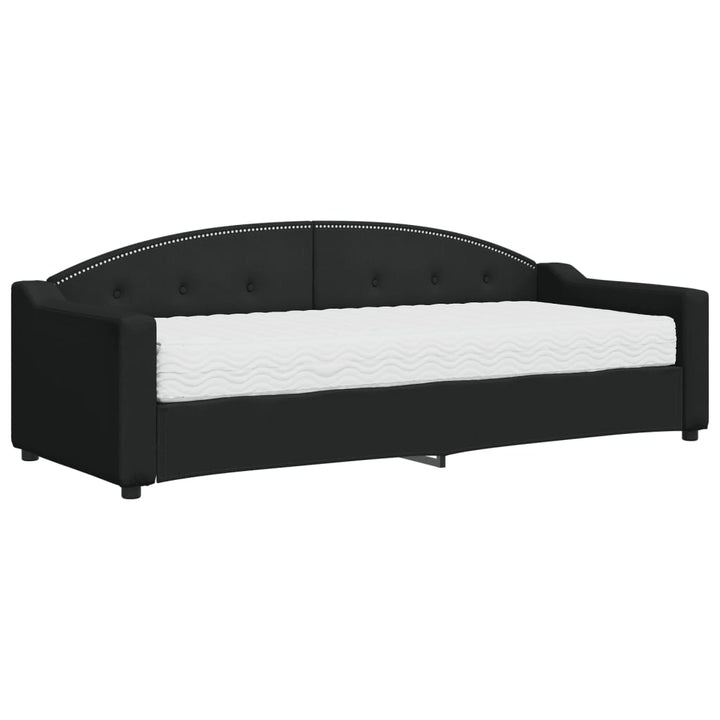 daybed med madras 80x200 cm stof sort