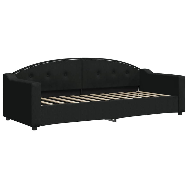 daybed med madras 80x200 cm stof sort