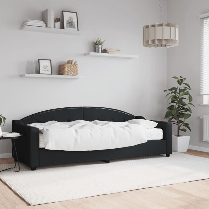 daybed med madras 80x200 cm stof sort