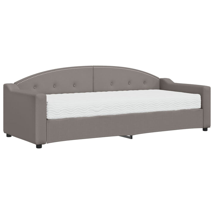 daybed med madras 80x200 cm stof gråbrun
