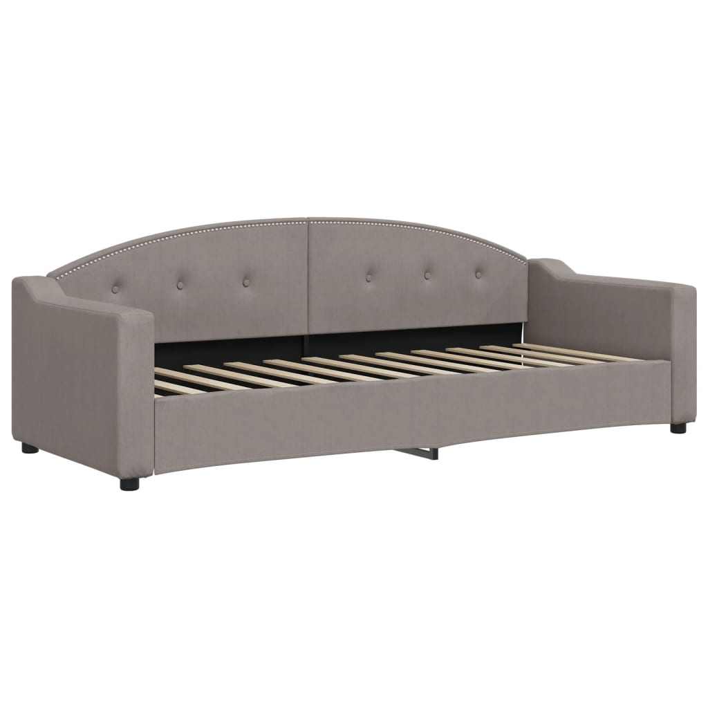 daybed med madras 80x200 cm stof gråbrun