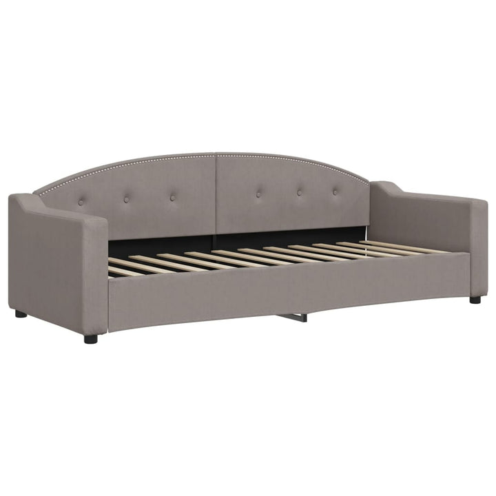 daybed med madras 80x200 cm stof gråbrun