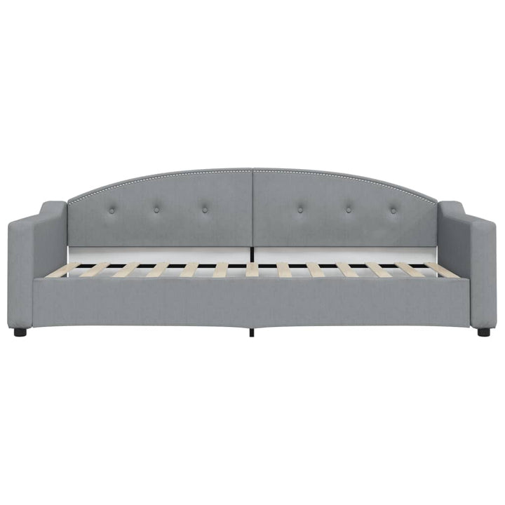 daybed med madras 90x200 cm stof lysegrå