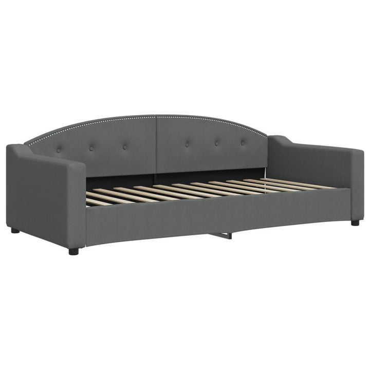 daybed med madras 90x200 cm stof mørkegrå