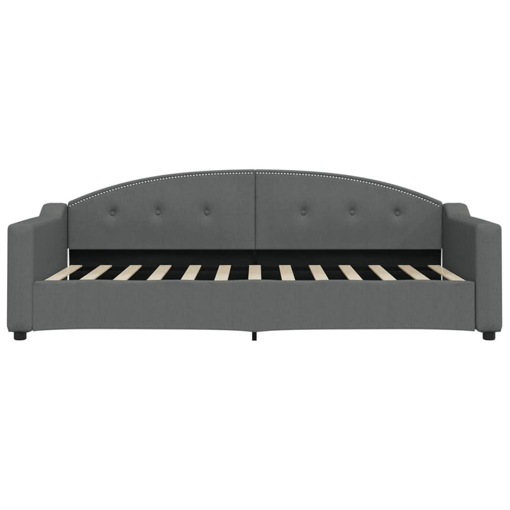 daybed med madras 90x200 cm stof mørkegrå