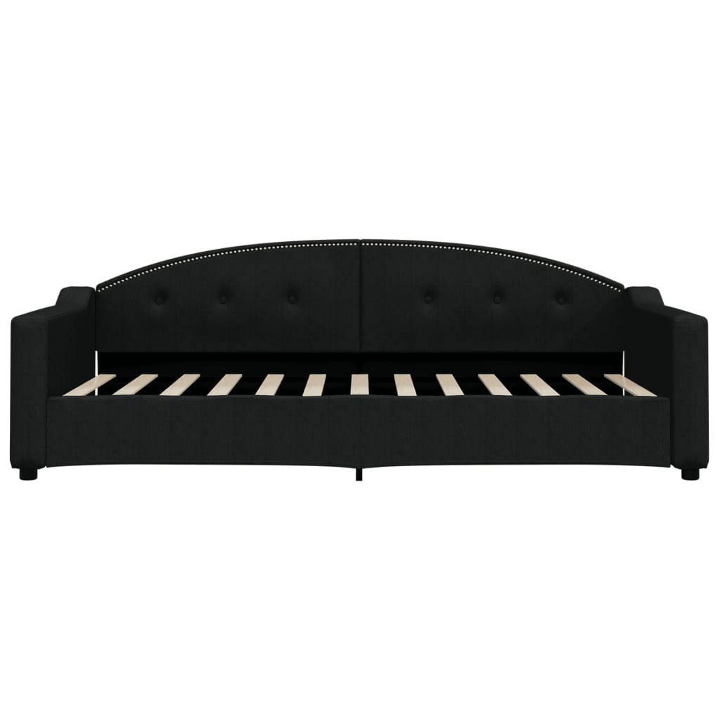 daybed med madras 90x200 cm stof sort