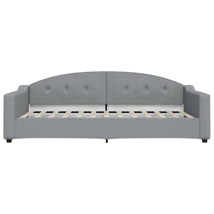daybed med madras 100x200 cm stof lysegrå