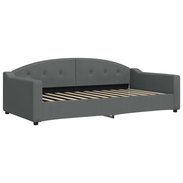 daybed med madras 100x200 cm stof mørkegrå