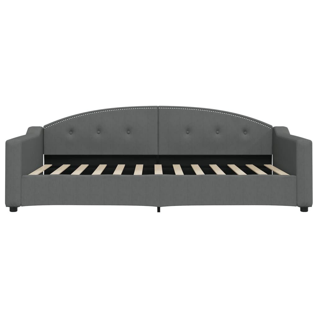 daybed med madras 100x200 cm stof mørkegrå