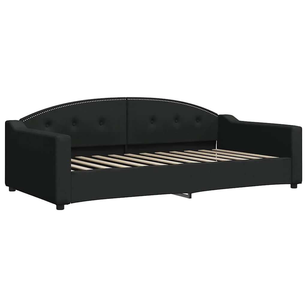 daybed med madras 100x200 cm stof sort