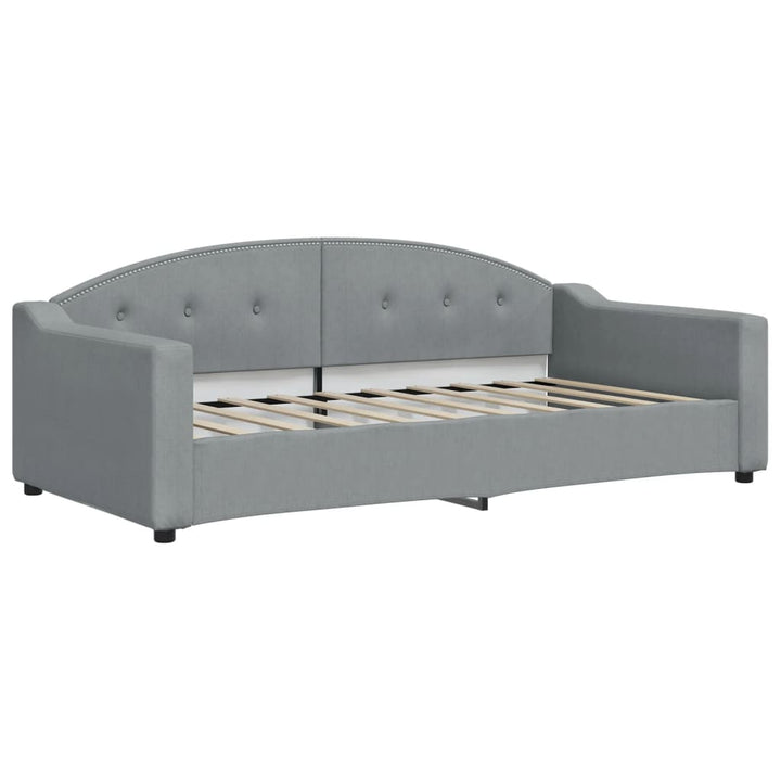 daybed med madras 90x190 cm stof lysegrå
