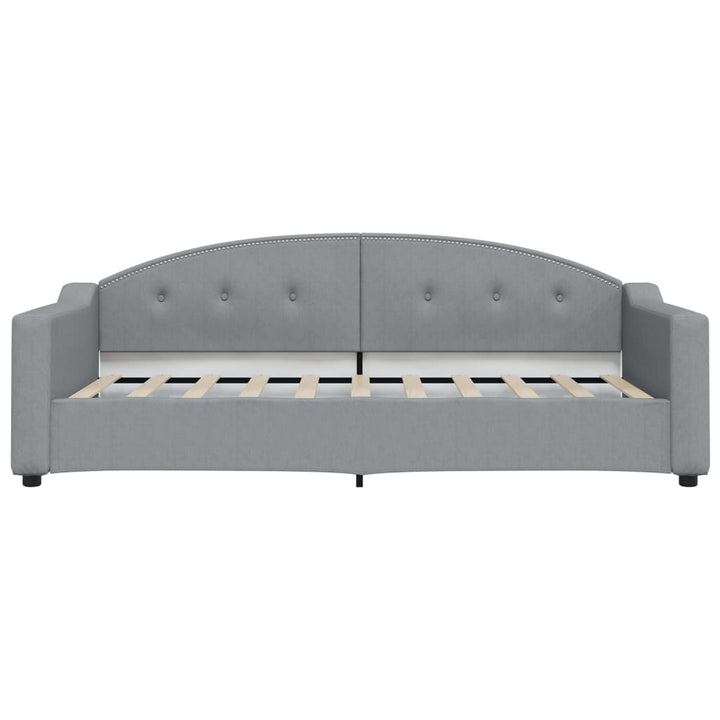 daybed med madras 90x190 cm stof lysegrå
